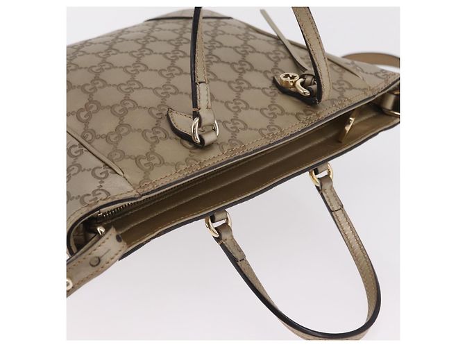 Borsa GUCCI GG Canvas Guccissima 2 vie Oro 353121 Auth ka6419 D'oro - vista 6