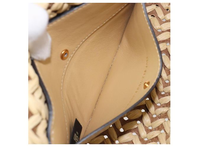 Borsa a tracolla FENDI Mamma Baguette in rafia 2way Beige Gold Auth yk20905SAM D'oro - vista 27
