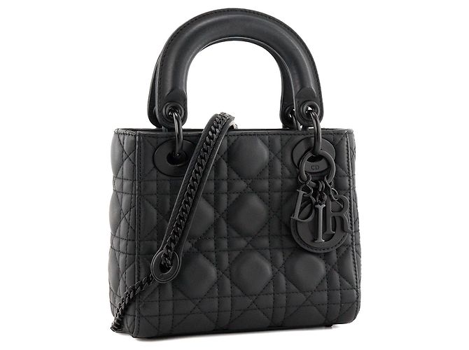 Autre Marque DIOR - Borsa a tracolla mini Lady Dior in pelle cannage nera Nero - vista 2
