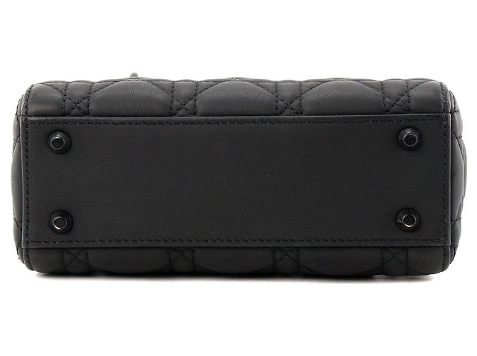 Autre Marque DIOR - Borsa a tracolla mini Lady Dior in pelle cannage nera Nero - vista 4