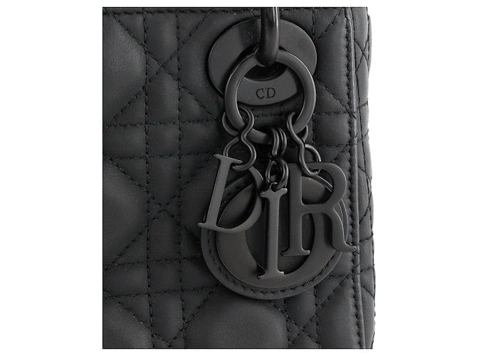 Autre Marque DIOR - Borsa a tracolla mini Lady Dior in pelle cannage nera Nero - vista 5