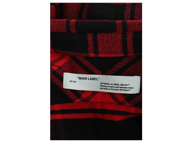 Off White Jacke aus Baumwolle Rot Herren L - Ansicht 5