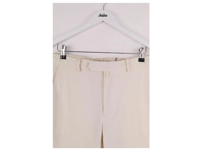 Moncler Ecru gerade geschnittene Hose Roh - Ansicht 2