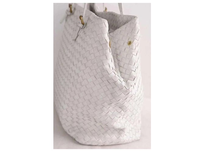 Borsa tote Bottega Veneta in pelle bianca Bianco - vista 2