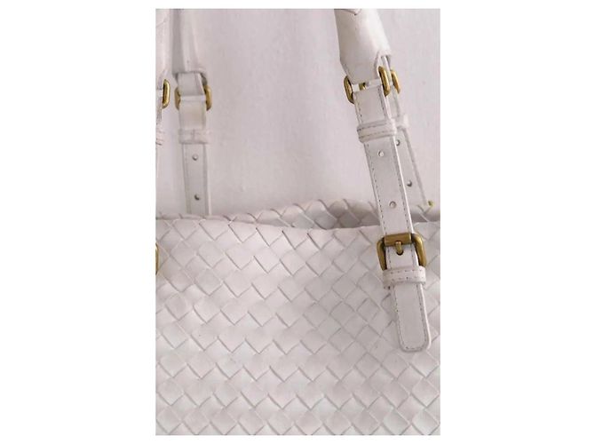 Borsa tote Bottega Veneta in pelle bianca Bianco - vista 3