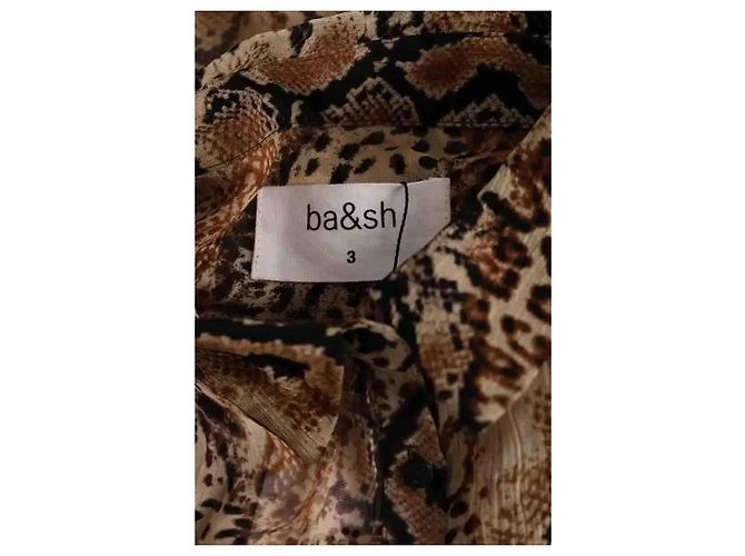 Ba&Sh Kleid aus Viskose Braun L - Ansicht 5