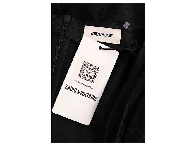 Zadig & Voltaire Falda Janais jac ZV silk negra Negro - vista 4