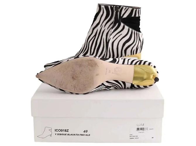 Autre Marque Botas Bettina Vermillon de cuero negro talla 40 - vista 6