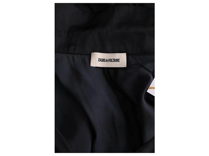 Zadig & Voltaire Rozo Satin Kleid schwarz - Ansicht 5