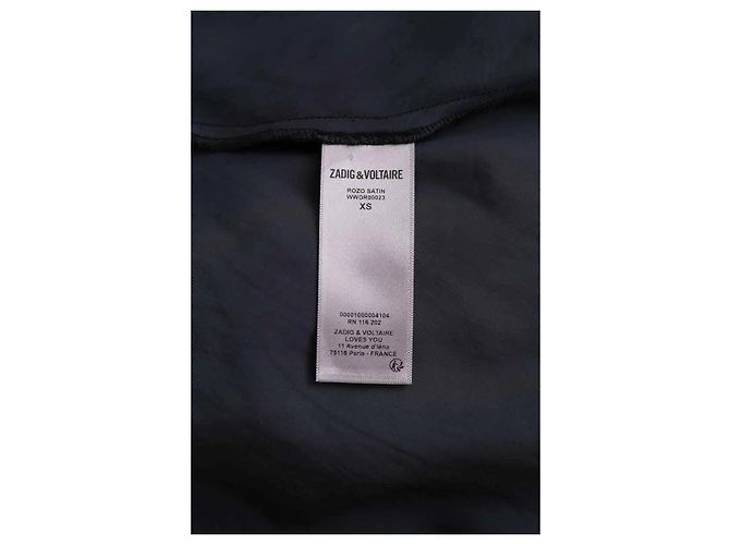 Zadig & Voltaire Rozo Satin Kleid schwarz - Ansicht 6