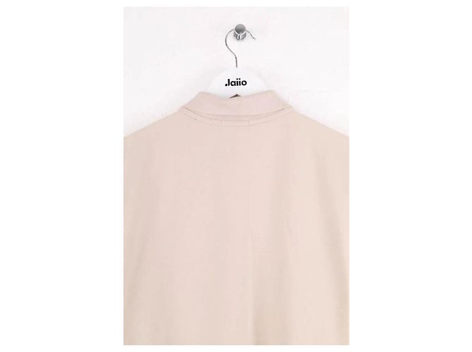 Polo Moncler in cotone beige da uomo - vista 4