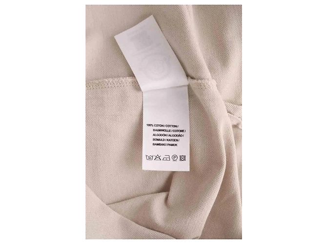 Polo Moncler in cotone beige da uomo - vista 6