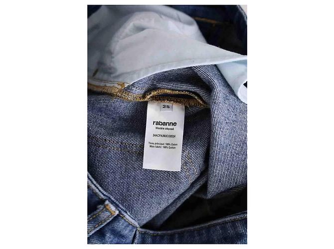 Vaqueros Wide Leg Paco Rabanne azules de algodón - vista 6