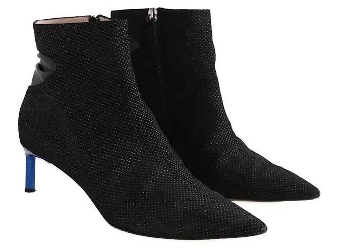 Autre Marque Stivaletti Bettina Vermillon in pelle nera Nero - vista 3