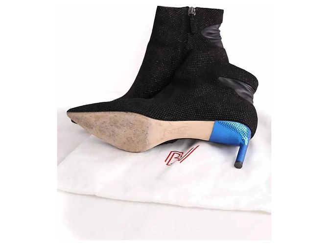 Autre Marque Stivaletti Bettina Vermillon in pelle nera Nero - vista 6