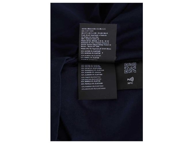 T-shirt Prada de algodão cinza - vista 6
