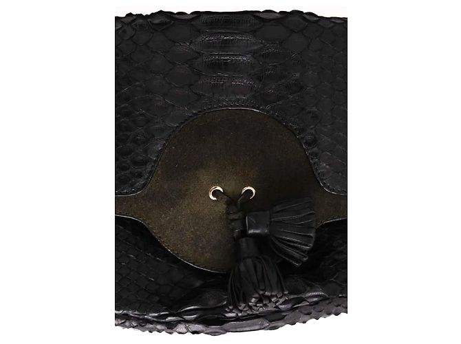 Borsa a mano Tila March in pelle esotica nera Nero - vista 2