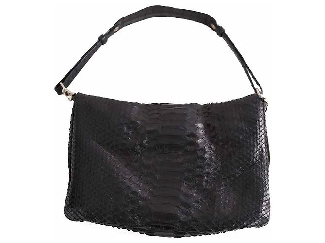 Borsa a mano Tila March in pelle esotica nera Nero - vista 3