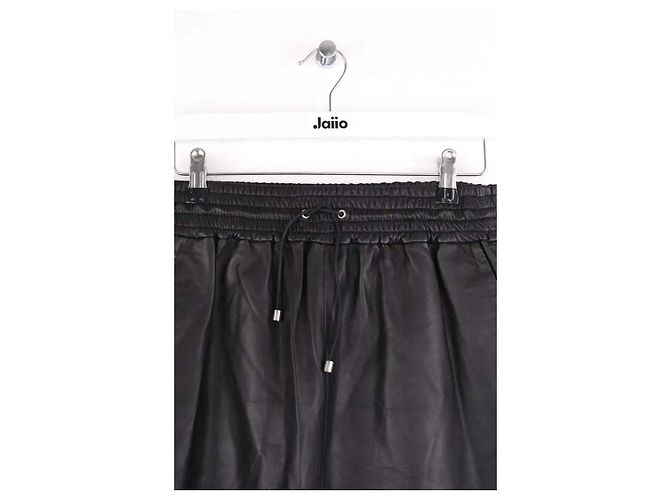 Falda de cuero negra Ba&Sh Negro - vista 2