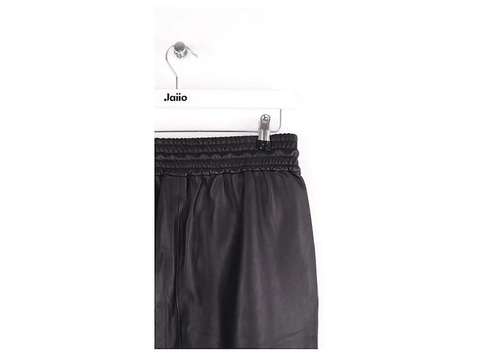 Falda de cuero negra Ba&Sh Negro - vista 4