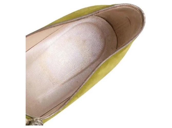 Autre Marque Dior Absatzschuhe aus grünem Wildleder - Ansicht 4