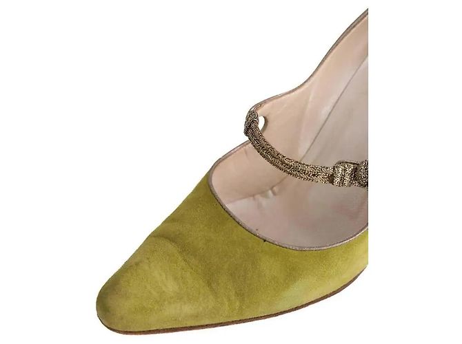 Autre Marque Dior Absatzschuhe aus grünem Wildleder - Ansicht 5