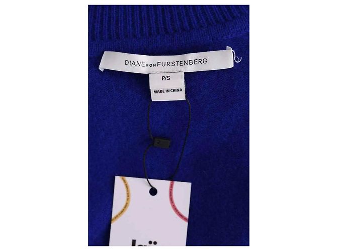 Diane Von Furstenberg blauer Kaschmirpullover - Ansicht 5