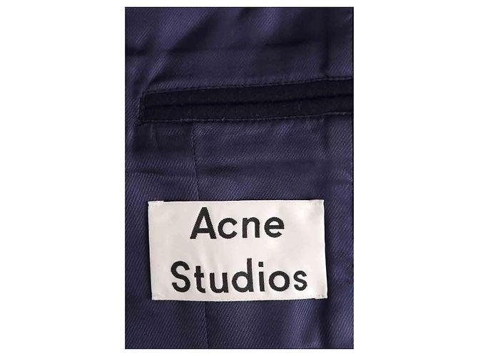 Cappotto in lana blu Acne Studios Uomo - vista 5