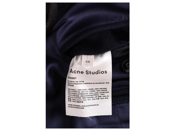 Cappotto in lana blu Acne Studios Uomo - vista 6