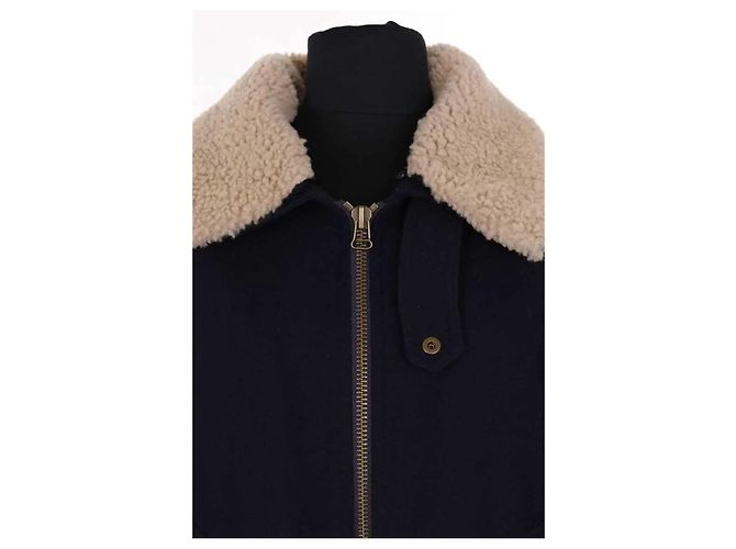 Cappotto Ami in lana blu navy - vista 2