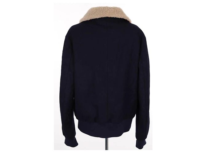 Cappotto Ami in lana blu navy - vista 4