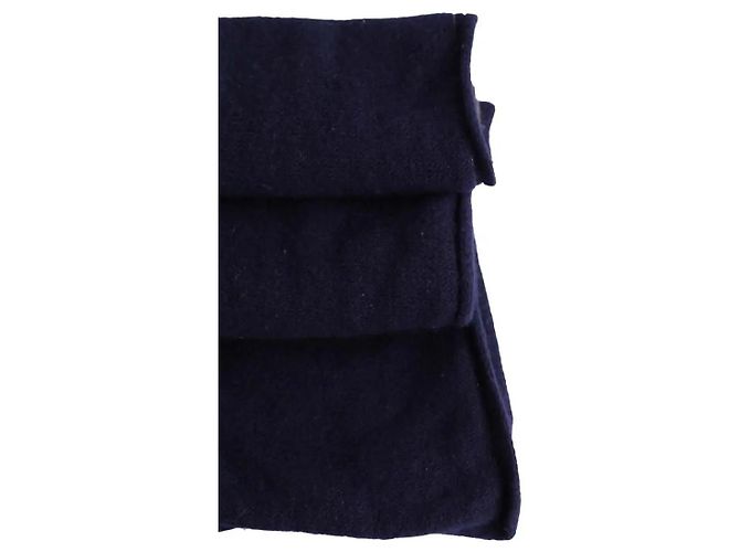 Moncler navy blue wool scarf - view 2