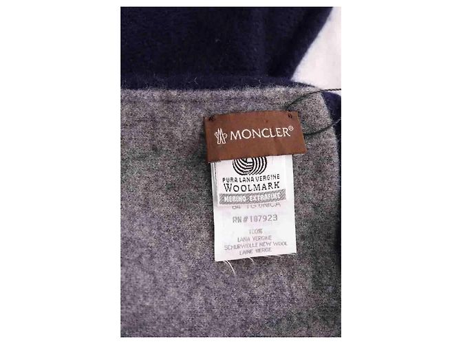 Moncler navy blue wool scarf - view 4