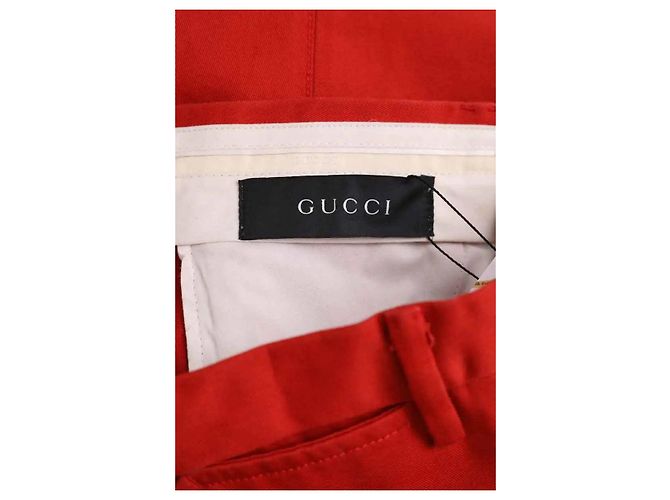 Gucci Pantaloni dritti rossi Rosso - vista 5