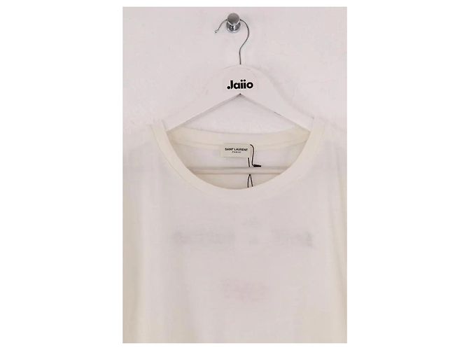Autre Marque Camiseta Saint Laurent color ecru algodón XL Crudo - vista 2