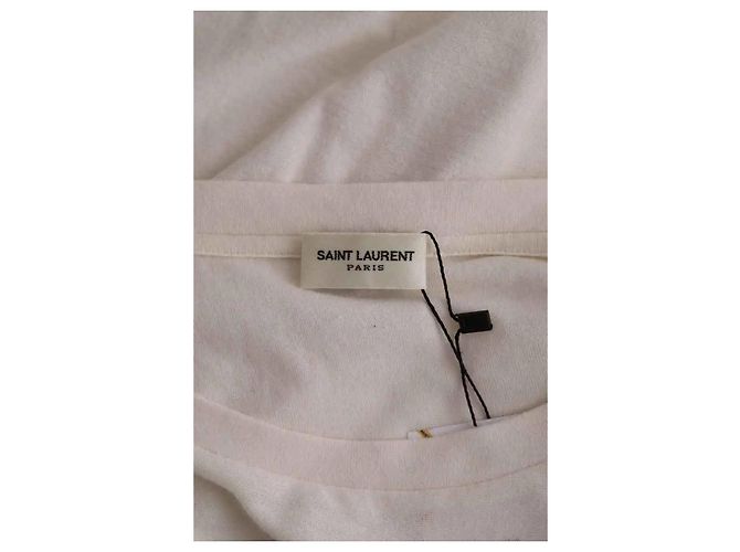 Autre Marque Camiseta Saint Laurent color ecru algodón XL Crudo - vista 5