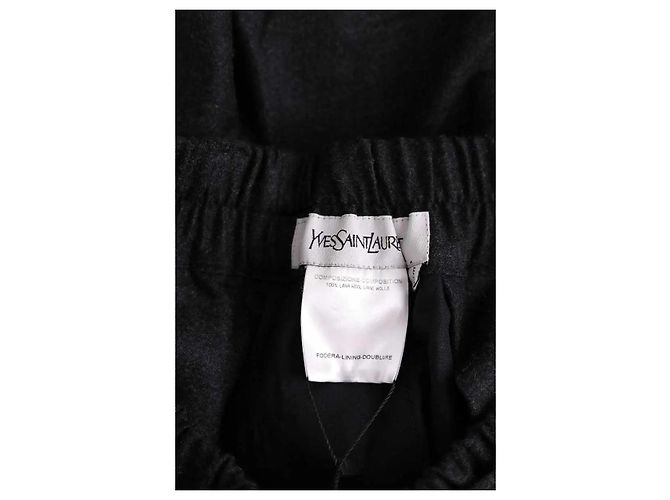 Yves Saint Laurent Weite Hose in Anthrazit Anthrazitgrau - Ansicht 5