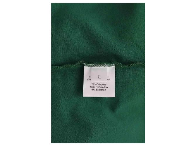 T-shirt verde de viscose Raf Simons - vista 6