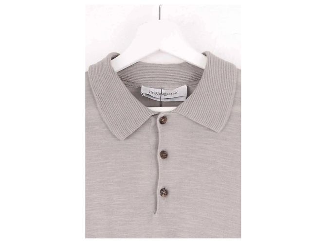 Polo Yves Saint Laurent de algodón gris - vista 2