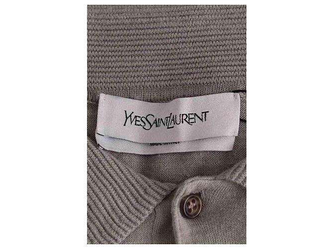 Polo Yves Saint Laurent de algodón gris - vista 5
