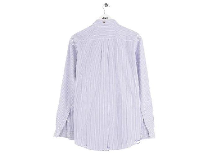 Camicia Palm Angels in cotone blu - vista 3