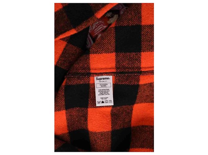 Supreme Orange Wool Jacket Men L - view 6