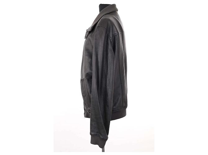 Yves Saint Laurent Lederjacke Schwarz Herren L - Ansicht 3