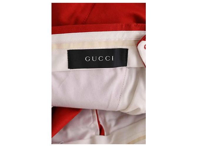 Gucci Pantaloni dritti rossi Rosso - vista 5