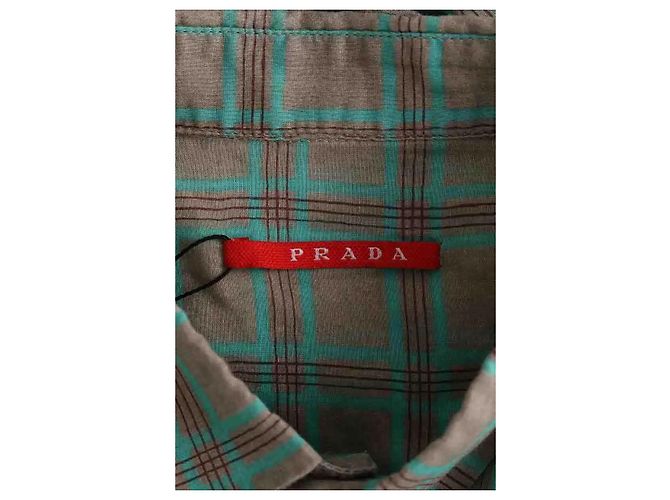 Prada Hemd aus Baumwolle Grün M - Ansicht 5