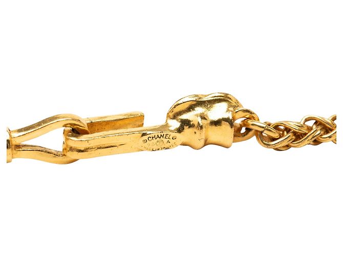 Collana lunga Chanel con pendente a lente d'ingrandimento placcata oro D'oro - vista 5
