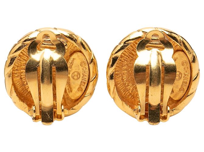 Orecchini a clip Chanel CC placcati in oro D'oro - vista 2