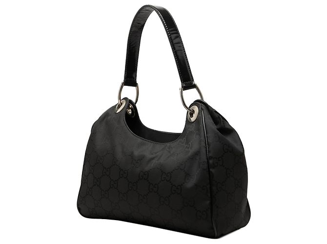 Borsa a tracolla Gucci GG in nylon nero - vista 2