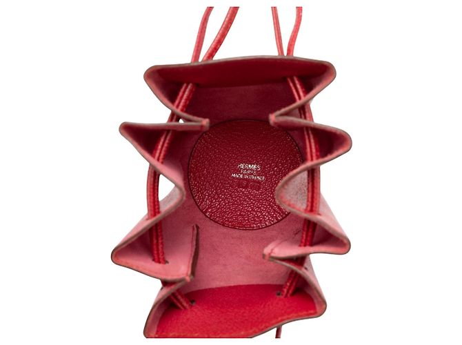 Pouch Vespa Hermès in Chevre Mysore rosso - vista 4