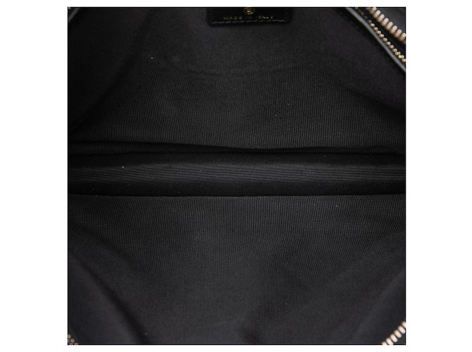 Clutch da polso Chanel Large Quilted Tweed PVC Logo Nera Nero - vista 4
